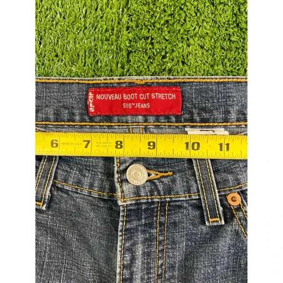 Levi 515 Signature Women Medium Wash Mid Rise Bootcut Jeans Blue Size 8S - Picture 5 of 9
